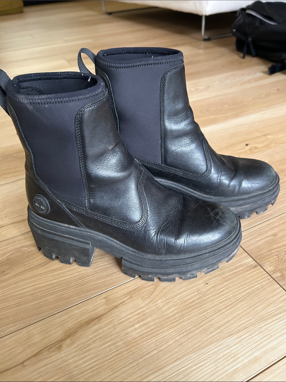 Black Timberland Women's Chunky Chelsea Boots